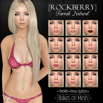 Second Life Marketplace - [ROCKBERRY] Farrah V2/NATURAL/BoM